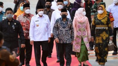 Resmikan BRK Syariah, Wapres RI Ma’ruf Amin Tiba di Pekanbaru