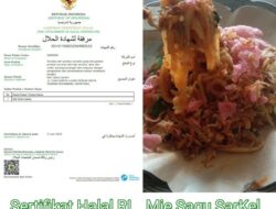 Mie Sagu Budak Awak Kantongi Sertifikat Halal Indonesia