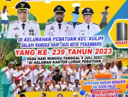 Ratusan Doorprize Disiapkan, Kelurahan Pebatuan Gelar Gerak Jalan Santai