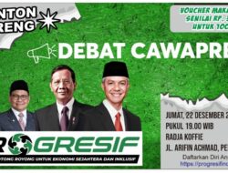 Nobar Debat Cawapres, 100 Vocher Makan+Minum Gratis di Radja Koffie, Malam Ini
