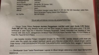 Polsek Tualang Diminta Serius Usut Kasus Penipuan Ini