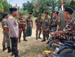 Polsek Rengat Barat Ajak Banser Kawal Pilkada Damai
