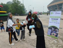 IZI Riau Bersama PD Salimah Berbagi Masker dan Vitamin untuk Warga Pekanbaru